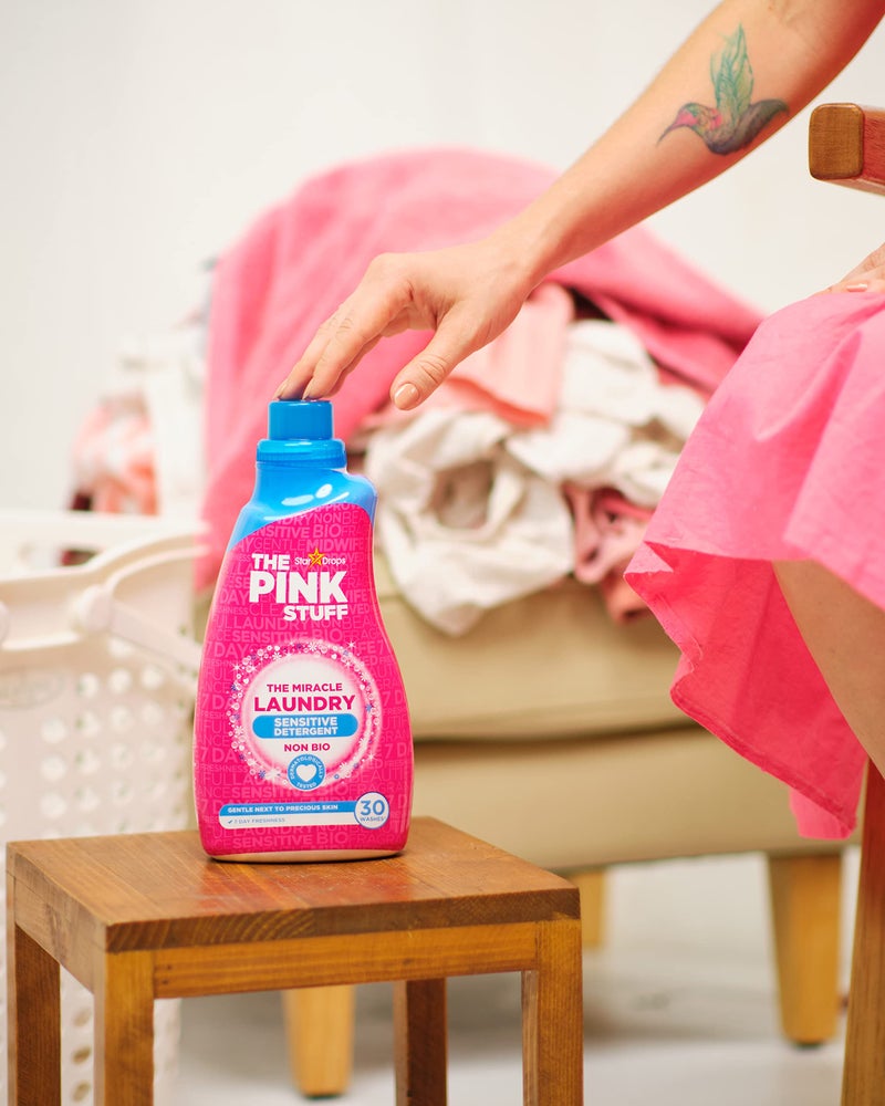 Stardrops - The Pink Stuff - The Miracle Laundry Sensitive Non Bio Liquid - 32oz Pack of 2 - Image 4